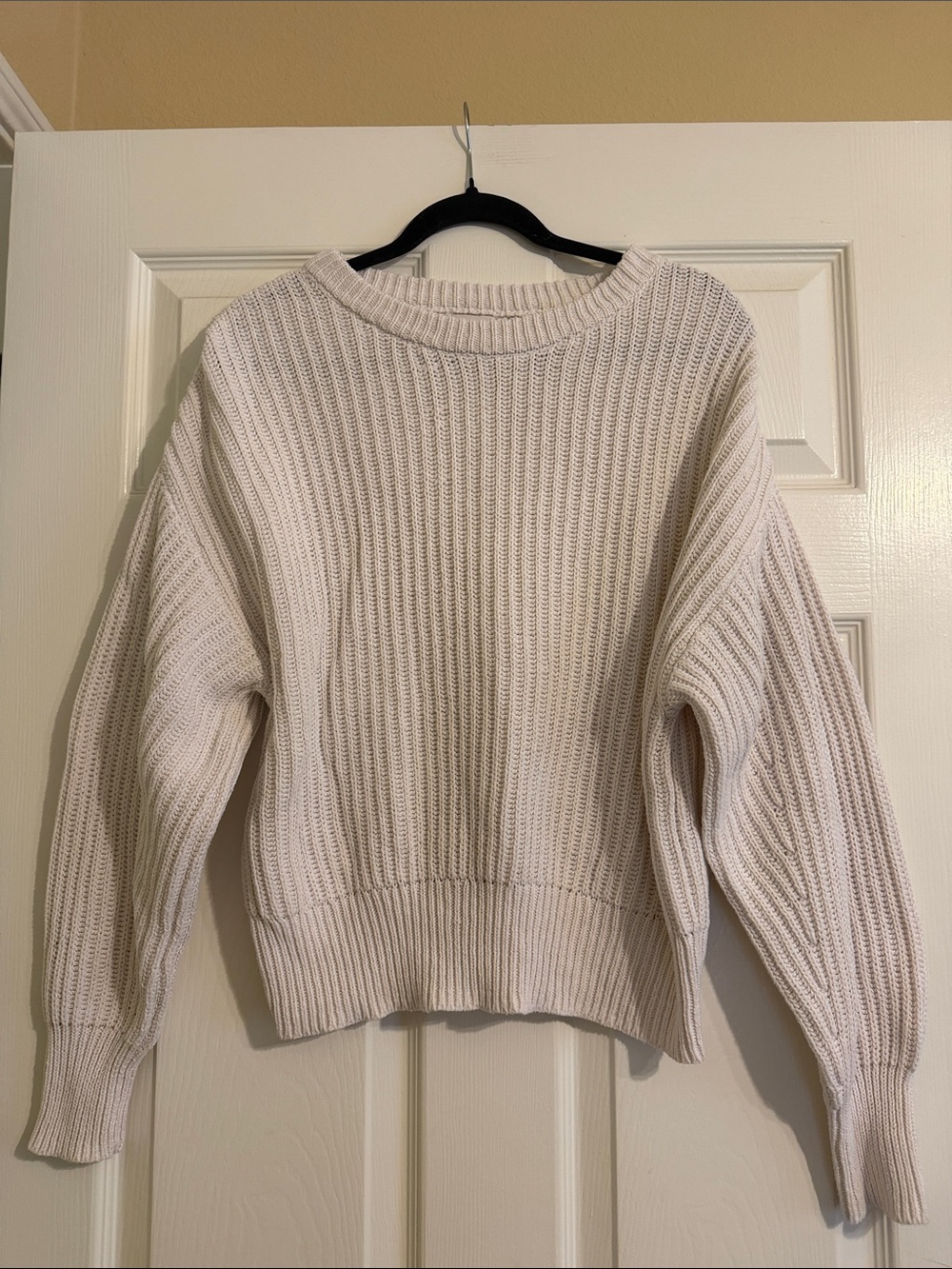 A New Day Cream Chunky Knit Crewneck Sweater
